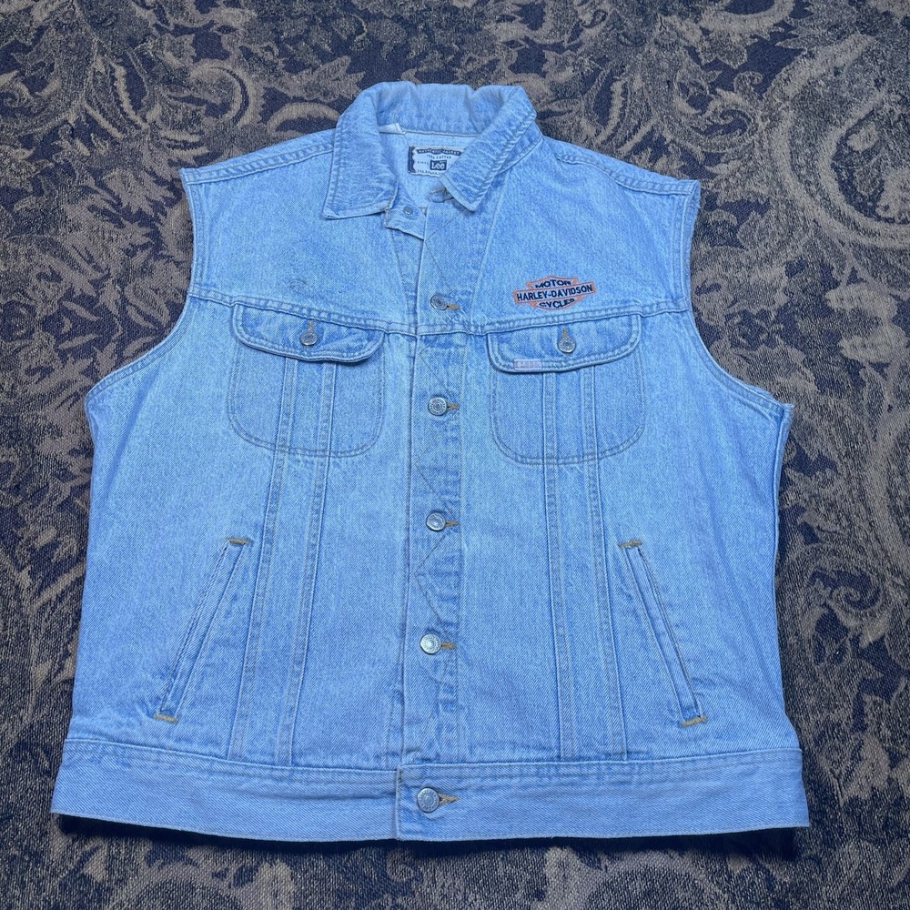 Harley-Davidson Light Blue Denim Vest